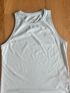 Nike Dri-FIT Tank Top Light Blue Sleeveless Athletic Workout Shirt